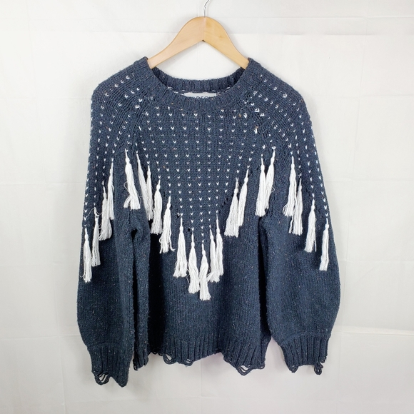 Wildfox Sweaters - Wild Fox Effie Tassel Boho Sweater Size Small